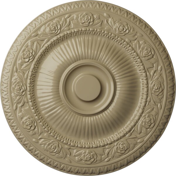 Ekena Millwork Neuveau Ceiling Medallion (Fits Canopies up to 6 3/8"), Hand-Painted Gobi Desert, 24 1/4"OD x 2"P CM24NAGDF - main